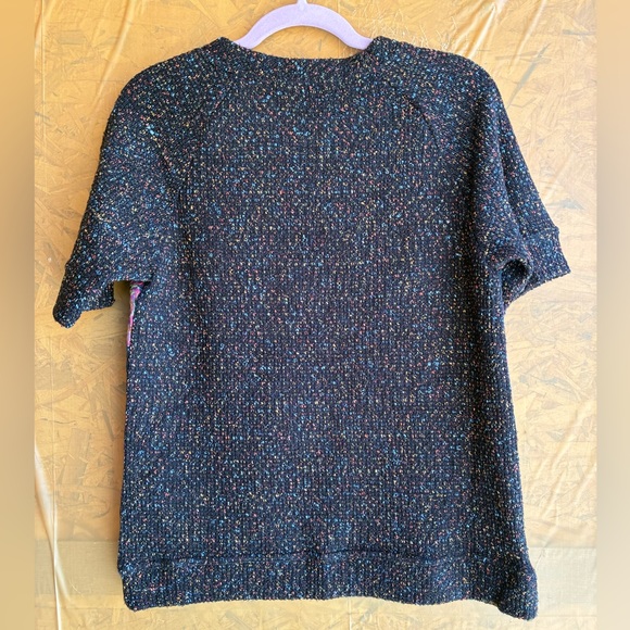 James Coviello Anthropologie Floral Brocade Spliced Sweater Size Large - Picture 4 of 7